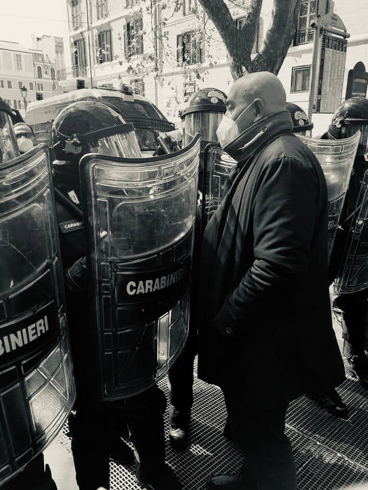 Manifestazione contro il Green Pass. Roma 2021